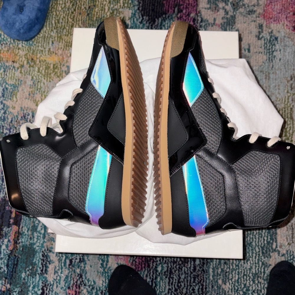 RARE! Maison Martin Margiela Reflective High Top Sneakers - 15+ years old - MINT